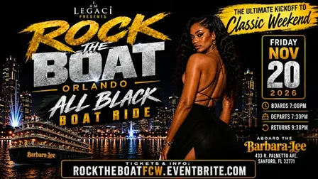Rock The Boat Orlando: All Black Boat Ride | Classic Weekend Kickoff 2026
