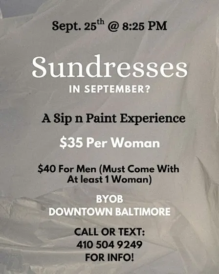 Sundresses In September: A Sip n Paint Experience!