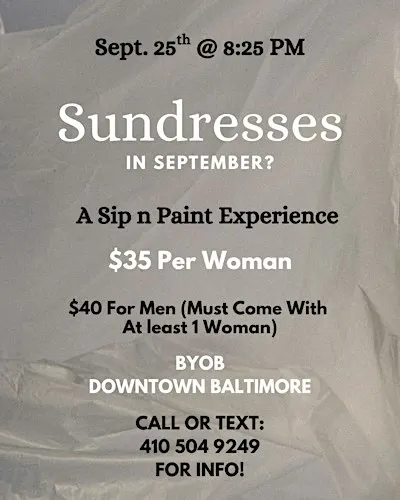 Sundresses In September: A Sip n Paint Experience!