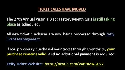 The 2027 Virginia Black History Month Gala