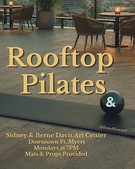 Rooftop Pilates at Sidney & Berne Davis Art Center in Downtown Ft. Myers