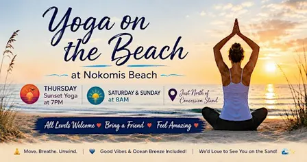 Copy of Yoga on the Beach for Sunset at Nokomis Beach