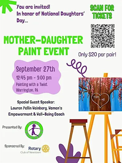 Mother-Daughter Paint Event in Honor of National Daughter's Day