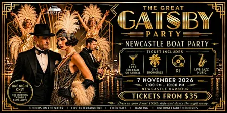 The Great Gatsby Party | Live Jazz and Showgirls | Newcastle Harbour