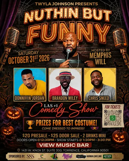 NUTHIN BUT FUNNY SPECIAL HALLOWEEN COMEDY SHOW HOSTED BY MEMPHIS WILL