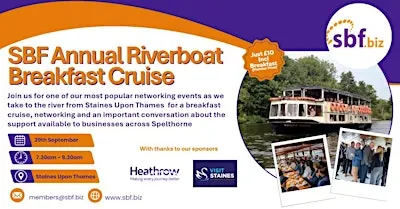 Spelthorne Business Forum Annual Riverboat Cruise