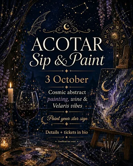 ACOTAR  Sip & Paint on Large Canvas