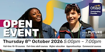 Stockton Riverside College Open Event - October 2026