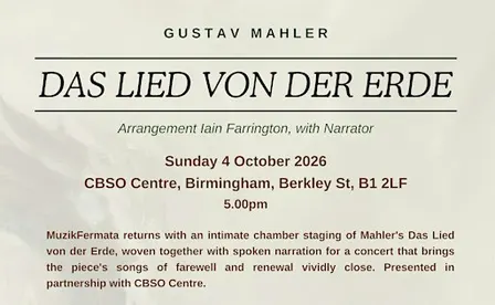 G  Mahler  Das Lied von der Erde Performed with narrator
