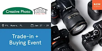Sell your camera gear (free event-no ticket needed) at Creative Photo