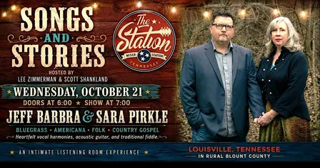 Jeff Barbra & Sara Pirkle - Songs and Stories - Wednesday, October 21, 2026