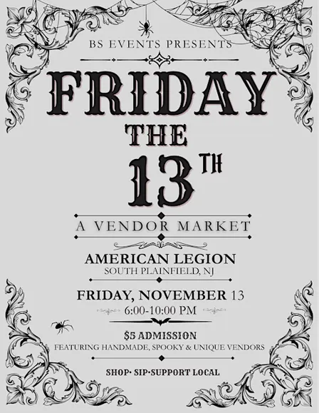 Friday the 13th a Vendor Market