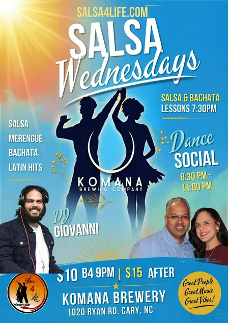 Salsa Wednesdays w/ lessons  @Komana Brewery with Salsa4Life.com