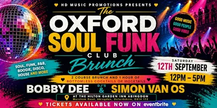 HD Music Presents The Oxford Soul Funk Club Brunch