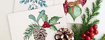 Pop up Hotspot Paint event - Christmas Watercolor cards