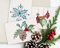 Pop up Hotspot Paint event - Christmas Watercolor cards