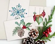 Pop up Hotspot Paint event - Christmas Watercolor cards