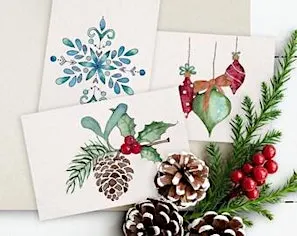 Pop up Hotspot Paint event - Christmas Watercolor cards