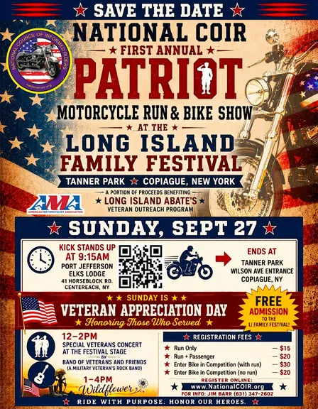 National COIR Patriot Motorcycle Run & Bike Show
