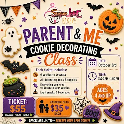 Parent and Me cookie decorating class Halloween edition
