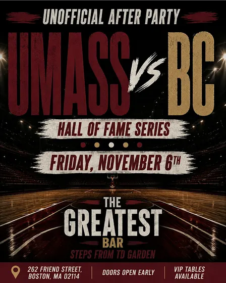 UMass vs BC Unofficial After Party @ The Greatest Bar