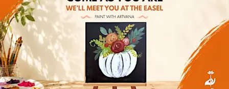 White Floral Pumpkin Paint and Sip at Top Rung Brewing | Lacey WA