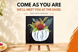 White Floral Pumpkin Paint and Sip at Ocean5 | Gig Harbor WA