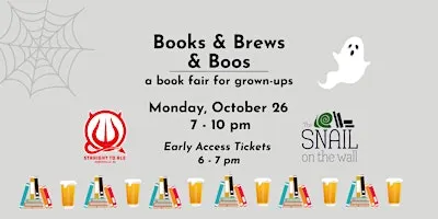 Early Access ticket, Books & Brews & Boos book fair for grown-ups