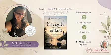 Lancement du livre Naviguer avec son enfant de  Mélanie Fortin
