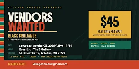 Black Brilliance Vendor Market — Creative Arts & Literature Fair