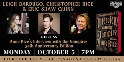 Anne Rice’s Interview with the Vampire: 50th Anniversary Edition Event