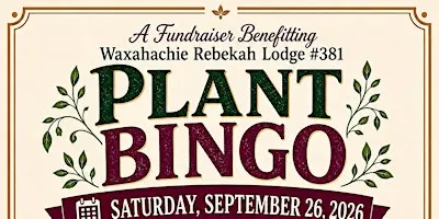 Plant Bingo Fundraiser - Sip • Dab • Bloom • BINGO! - 11:00AM-1:00PM