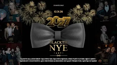 BLACK TIE NEW YEARS EVE 2027 AT THE HISTORIC HOTEL W/ MASSIVE BALLOON DROP