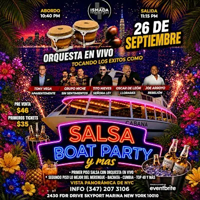 Salsa Boat Party y mas  NYC | Orquesta En Vivo