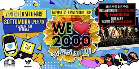 WE LOVE 2000® PARTY | Registrazione Ingresso Omaggio