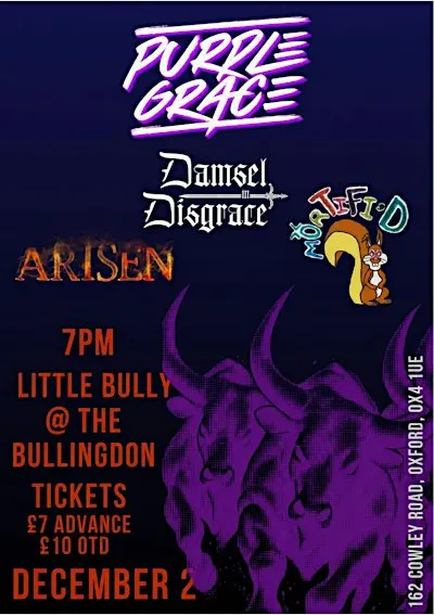 Purple Grace, Damsel in Disgrace, Mortifi'd, and Arisen