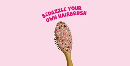 Bedazzled hairbrush workshop