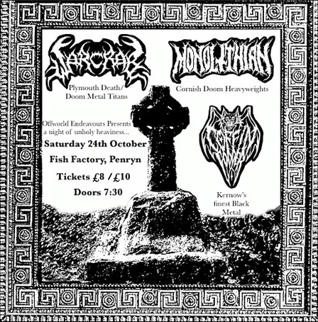 WARCRAB, MONOLITHIAN, COFFIN FODDER @ The Fish Factory, Penryn