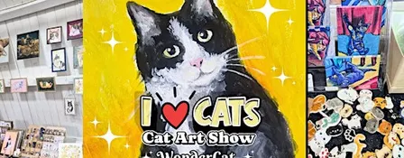 I Love Cats - cat art market & exhibition - 20 artists - workshops