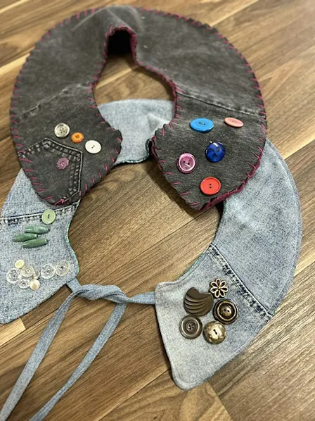 Make a Statement Collar: Denim, Buttons & Drinks | Textile Week