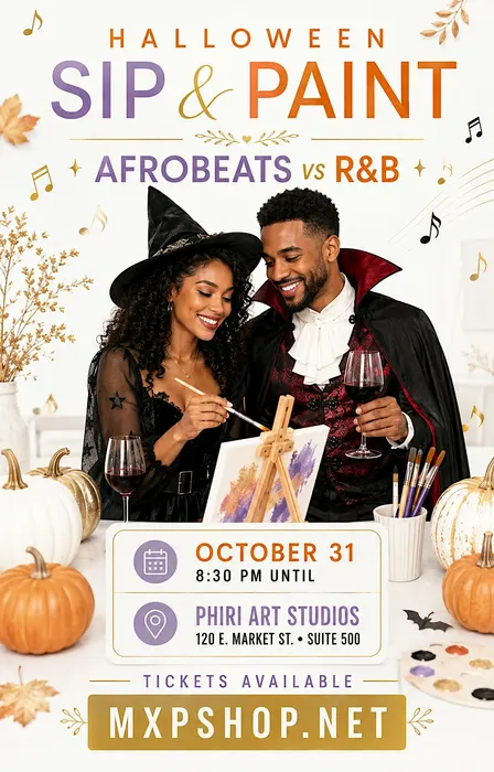 Halloween Sip & Paint: Afrobeats vs. R&B