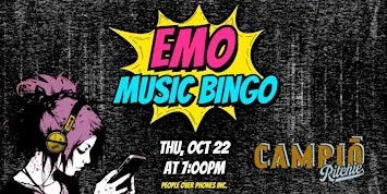 Edmonton- Emo Music Bingo Thu Oct 22 @ Campio Ritchie