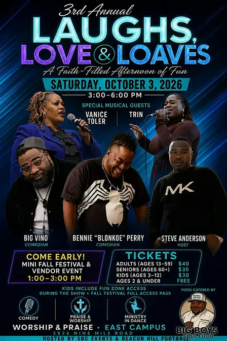 3rd Annual Laughs, Loaves & Love: Fall Festival & Gospel Comedy Show