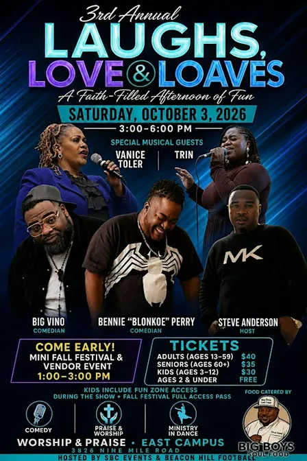 3rd Annual Laughs, Loaves & Love: Fall Festival & Gospel Comedy Show