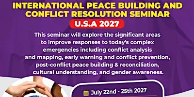 International Peace Building And Conflict Resolution USA 2027