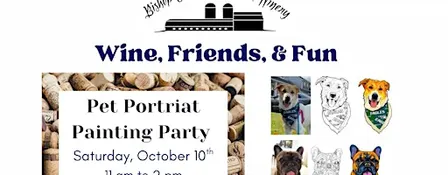 Wine, Friends, & Fun: Pet Portrait Paint Party