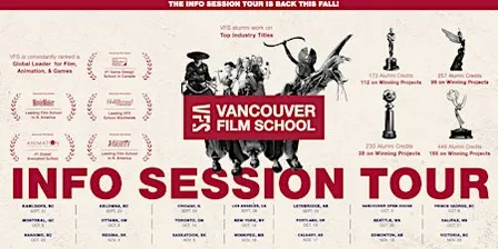 Vancouver Film School Info Session | Saskatoon, SK. Nov. 5, 2026