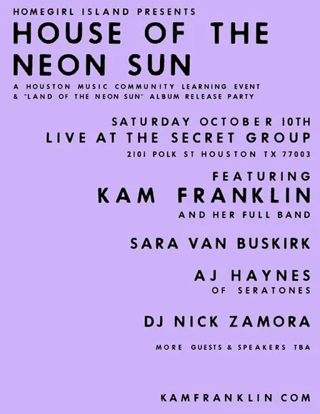 Kam Franklin - Land of The Neon Sun  Album Release