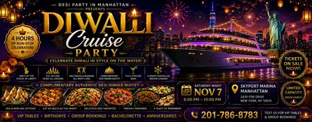 Diwali Cruise Party Desi Dinner Buffet Saturday Night Nov 7