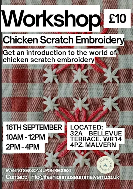 Chicken scratch  embroidery 10-12